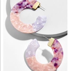 Destiny acrylic Hoop Earrings. Beautiful Tri Color